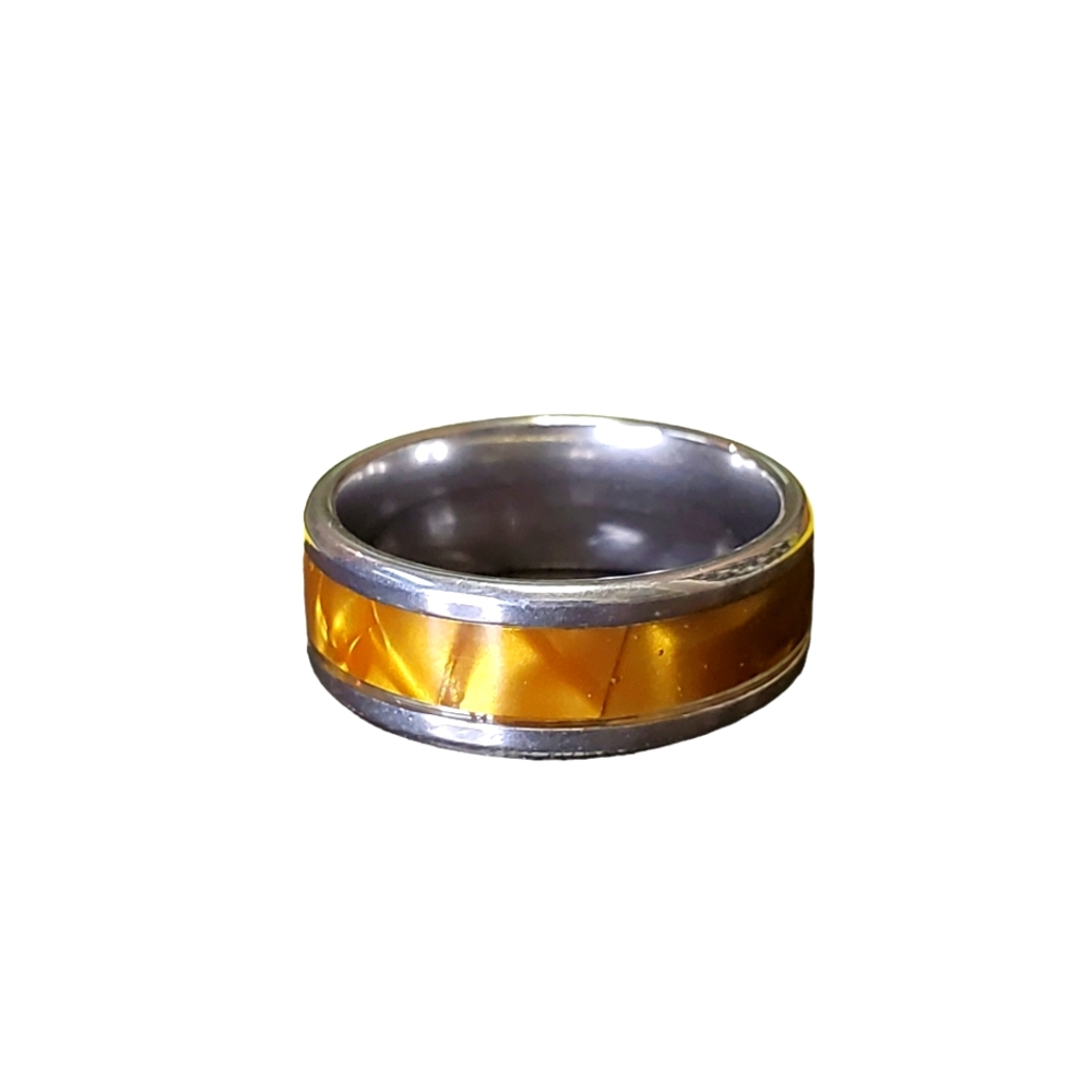Enamal Stainless Steel Ring #49 size 9